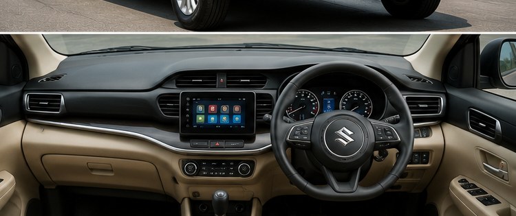 Maruti Ertiga taxi dashboard and touchscreen