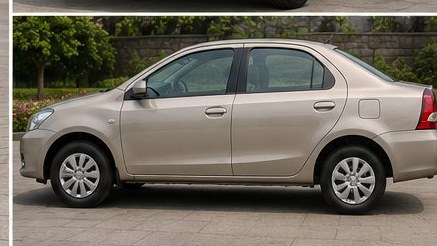 Toyota Etios sedan taxi side profile